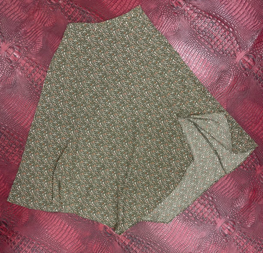 Olive Floral Midi Skirt- Wishlist 5 Olive Floral Midi Skirt- Wishlist - Image 3