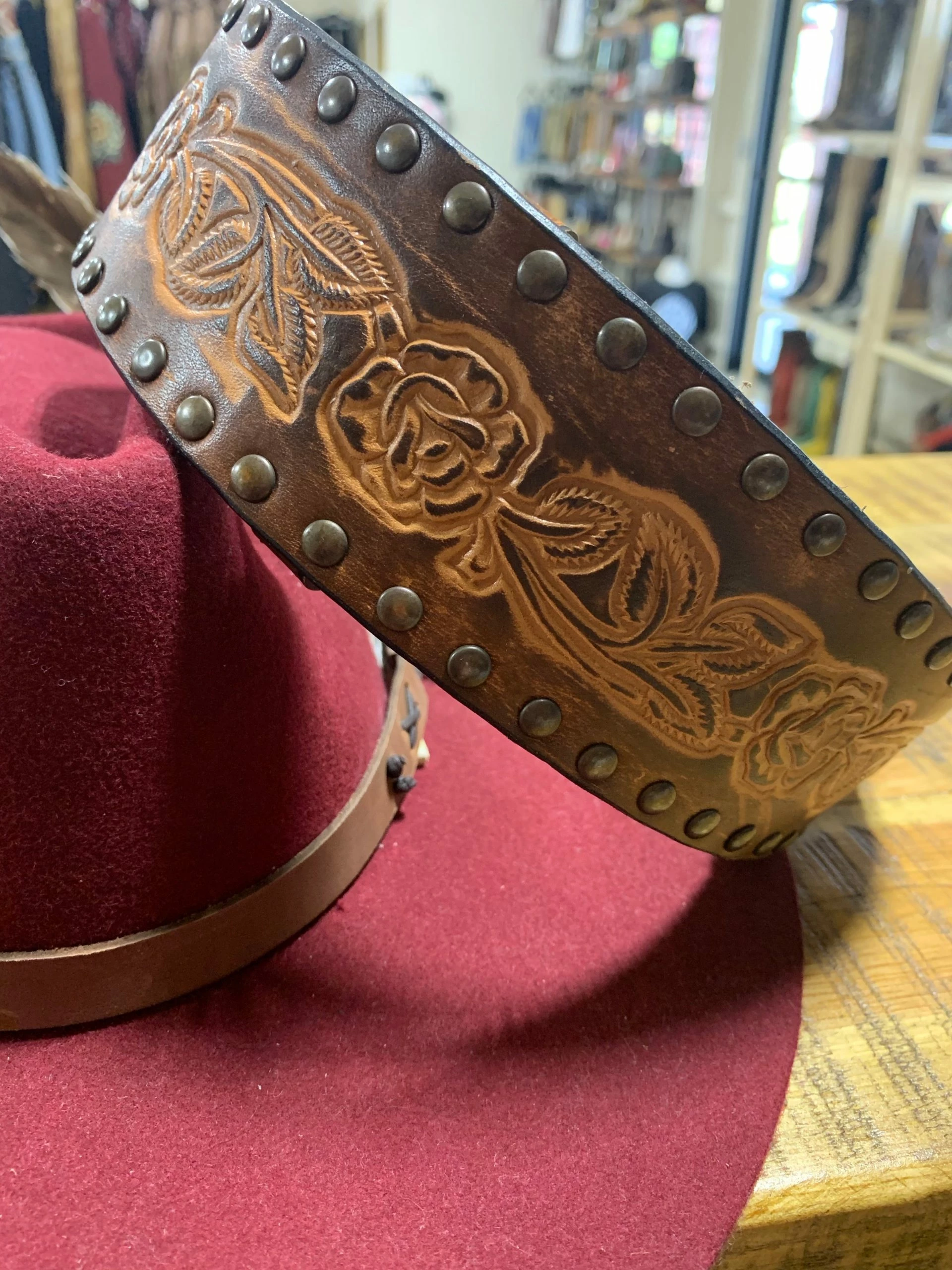 Barbosa Hand Tooled Leather Strap 4 Barbosa Hand Tooled Leather Strap - Image 2
