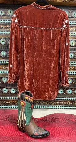 Rustic Cross Velvet Shirt By Double D 7 Rustic Cross Velvet Shirt By Double D -shopranchhouse shop IMG 2426