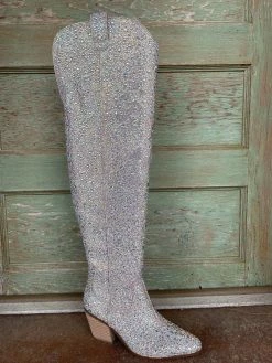 Rodeo Rhinestone Above The Knee Betsey Johnson Boots -shopranchhouse shop IMG 2482