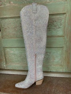 Rodeo Rhinestone Above The Knee Betsey Johnson Boots -shopranchhouse shop IMG 2483