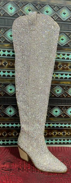 Rodeo Rhinestone Above The Knee Betsey Johnson Boots -shopranchhouse shop IMG 2485