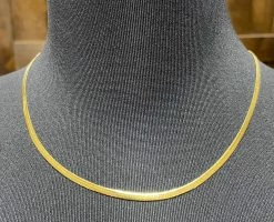 Gold Herringbone Necklace-Nikki Smith -shopranchhouse shop IMG 3111