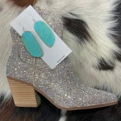 Turquoise Slab Earrings -shopranchhouse shop IMG 3345