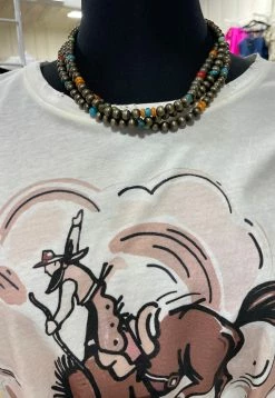 Turquoise And Navajo Pearls Necklace