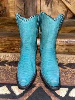 Corral Turquoise Python Booties -shopranchhouse shop IMG 6669 1