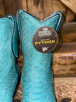 Corral Turquoise Python Booties -shopranchhouse shop IMG 6671 cd26bcbf de1d 47e5 938a 11f1ec2a0cf6 1