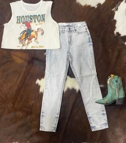 Slim Fit With Yo Cute Acid Wash Jeans