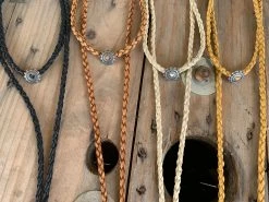 Deerskin Concho Wrap Necklace