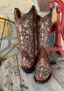 Corral Marry Me Boots - Saddle -shopranchhouse shop IMG 8522