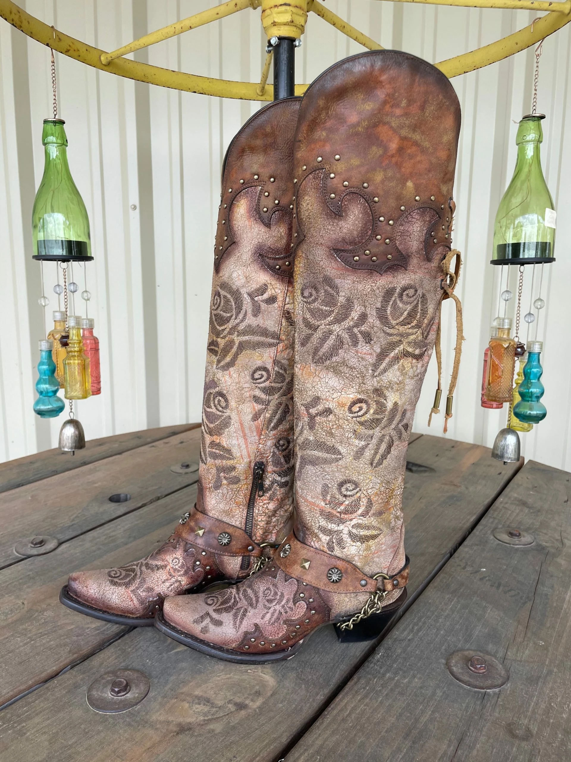 Corral Romance And The Rose Tall Boot - Chocolate 5 Corral Romance And The Rose Tall Boot - Chocolate - Image 3