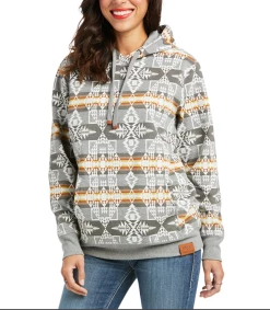 Pendleton Grey And White Aztec Print Unisex Hoodie -shopranchhouse shop ScreenShot2021 11 01at12.58.50PM
