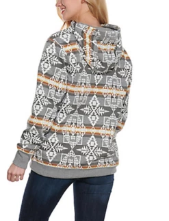 Pendleton Grey And White Aztec Print Unisex Hoodie -shopranchhouse shop ScreenShot2021 11 01at12.59.51PM