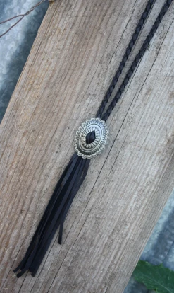 Deerskin Braided Concho Necklace -shopranchhouse shop Screen Shot 2019 10 29 at 1.55.51 PM