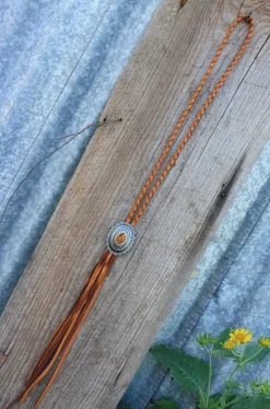 Deerskin Braided Concho Necklace -shopranchhouse shop Screen Shot 2019 10 29 at 1.56.48 PM