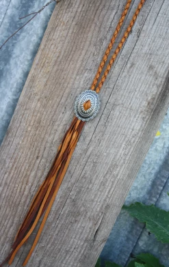 Deerskin Braided Concho Necklace -shopranchhouse shop Screen Shot 2019 10 29 at 1.57.00 PM