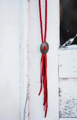 Deerskin Braided Concho Necklace -shopranchhouse shop Screen Shot 2019 10 29 at 2.00.34 PM
