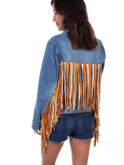 Scully Rainbow Fringe Denim Jacket -shopranchhouse shop Screen Shot 2019 11 05 at 1.44.36 PM