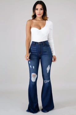Jordan Distressed Bell Bottoms