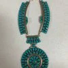 Turquoise Cluster Squash Necklace -shopranchhouse shop image 1a2f4e6a fac4 415b ba07 1c2cf7134de7