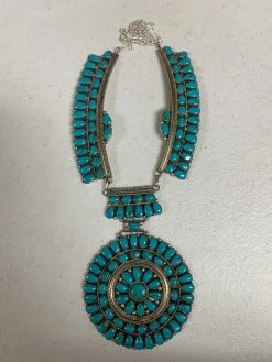 Turquoise Cluster Squash Necklace