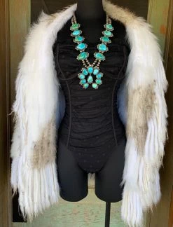 The Painted Pony Fringe Fur Coat