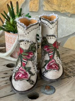 Old Gringo Carla Floral Bootie - Crackled White -shopranchhouse shop image 3debce83 ecac 4b36 b644 59d2848e4ae4