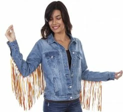 Scully Rainbow Fringe Denim Jacket -shopranchhouse shop image 909af2cf a277 4e85 8afb 3f19d5832844