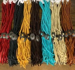 Deerskin Braided Concho Necklace