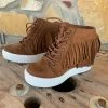 Stella Fringe Moccasin Wedge Booties - Chocolate -shopranchhouse shop image e62b872a b45f 446b 98e9 3359da88c031